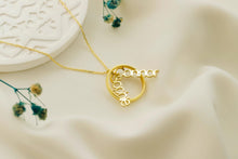 Load image into Gallery viewer, Personalized Sterling Silver Geometric Ring Holder Necklace - Unique Wedding Keepsake