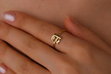 Load image into Gallery viewer, Gothic Initial Ring - Custom Old English Letter Jewelry for Unique Self-Expression