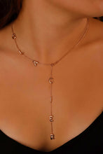 Load image into Gallery viewer, Personalized Lariat Name Necklace - Custom Bubble Initials for Unique Gifts