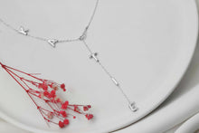 Load image into Gallery viewer, Personalized Lariat Name Necklace - Custom Bubble Initials for Unique Gifts