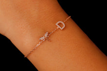 Load image into Gallery viewer, Dragonfly Designs with Initial Bracelet