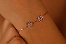 Load image into Gallery viewer, Crown Charm Custom Initial Bracelet