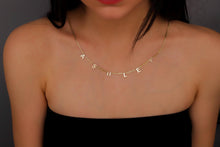 Load image into Gallery viewer, Sparkle &amp; Shine Initial Name Necklace - Personalized Sterling Silver &amp; Gold Letter Jewelry for Her