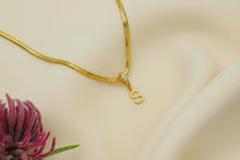 Load image into Gallery viewer, Elysian Jewelry Italian Snake Chain Initial Necklace - Dainty A-Z Letter Pendant