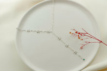 Load image into Gallery viewer, Lariat Y Necklace • Personalized Birthstone &amp; CZ Letter Jewelry
