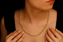 Load image into Gallery viewer, Puffed Mariner Chain Necklace by SilverGoldandRose - Stunning Sterling Silver Anchor Link Design