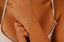 Load image into Gallery viewer, Crown Charm Custom Initial Bracelet