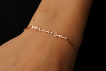 Load image into Gallery viewer, Custom Tiny Name Bracelet - Personalized Gold Handwritten Jewelry