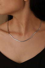 Load image into Gallery viewer, Elysian Jewelry Italian Snake Chain Initial Necklace - Dainty A-Z Letter Pendant