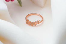 Load image into Gallery viewer, Olive Luxe Olive Leaf Ring with Sparkling Pave CZ