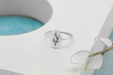 Load image into Gallery viewer, Yoga Ring – Dainty 925 Sterling Silver Ohm Meditation Jewelry for Mindful Moments