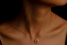 Load image into Gallery viewer, Starry Jewels 14K Gold Star of David Necklace - Pave Pendant for Hanukkah &amp; Bat Mitzvah Gifts