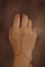 Load image into Gallery viewer, Gold &amp; Silver Hand Chain Bracelet - Elegant Finger Accessory for Dazzling Style