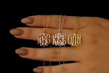 Load image into Gallery viewer, Shimmering Gold Monogram Necklace | Custom Initial Jewelry | Thoughtful Personalized Gift