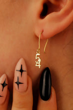 Load image into Gallery viewer, Lucky Charm Jewelry Sterling Silver Number Drop Earrings