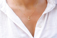 Load image into Gallery viewer, Personalized Old English Initial Necklace | Dainty Letter Jewelry in Silver &amp; Gold