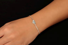 Load image into Gallery viewer, Fingerprint Heart Bracelet - Custom Sterling Silver Engraved Heart Jewelry - Personalize with Your Loved One's Fingerprint