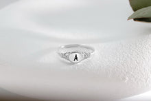 Load image into Gallery viewer, Rose Gold Initial Ring | Personalized 14K Charm for Unique Self-Expression