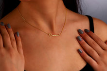 Load image into Gallery viewer, Gold Name Necklace | Personalized Real Gold | Dainty Minimalist Design for a Unique Gift