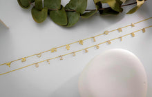 Load image into Gallery viewer, Celestial Dreams Gold Dangle Earrings - Sparkling Moon &amp; Star Design, Waterproof &amp; Chic