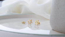 Load image into Gallery viewer, Star of David Earrings in 925 Sterling Silver and Gold