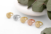 Load image into Gallery viewer, Blooming Love Birth Flower Ring with Multi-CZ Diamond