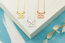Load image into Gallery viewer, Personalized Number Necklace by SilverGoldandRose