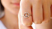 Load image into Gallery viewer, Vibrant Peace Sign Rings - Embrace Your Unique Style with a Bold Statement