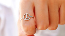 Load image into Gallery viewer, Vibrant Peace Sign Rings - Embrace Your Unique Style with a Bold Statement