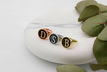 Load image into Gallery viewer, Intertwined Initial Signet Ring - Personalize Your Style with Elegant Customization