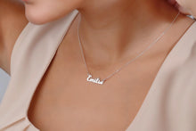 Load image into Gallery viewer, Personalized Sterling Silver Name Necklace | Signature Font Elegance