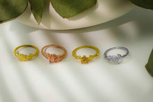 Load image into Gallery viewer, Eternal Bloom Birth Month Flower Ring with Sparkling CZ Diamond