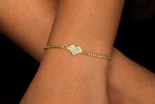 Load image into Gallery viewer, Fingerprint Heart Bracelet - Custom Sterling Silver Engraved Heart Jewelry - Personalize with Your Loved One's Fingerprint
