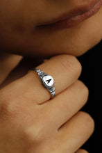 Load image into Gallery viewer, Rose Gold Initial Ring | Personalized 14K Charm for Unique Self-Expression