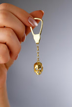 Load image into Gallery viewer, Unique Skull Keychain in 925 Sterling Silver