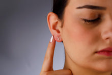 Load image into Gallery viewer, Dainty Number Earrings by SilverGoldandRose | Personalized Sterling Silver, Gold and Rose Gold Studs for a Minimalist Look