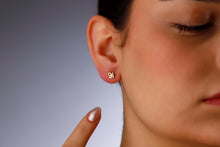 Load image into Gallery viewer, Dainty Number Earrings by SilverGoldandRose | Personalized Sterling Silver, Gold and Rose Gold Studs for a Minimalist Look