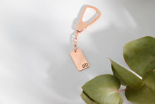 Load image into Gallery viewer, Silver Paws Dog Tag Key Chain - Dainty 925 Sterling Silver, Handmade Gift for Pet Lovers