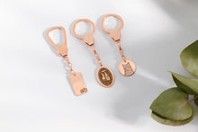 Load image into Gallery viewer, Silver Paws Dog Tag Key Chain - Dainty 925 Sterling Silver, Handmade Gift for Pet Lovers