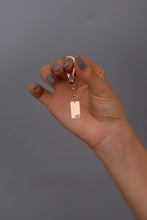 Load image into Gallery viewer, Silver Paws Dog Tag Key Chain - Dainty 925 Sterling Silver, Handmade Gift for Pet Lovers