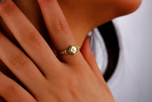 Load image into Gallery viewer, Pinky Initial Ring by SilverGoldandRose - Personalized Elegance in Dazzling Pink