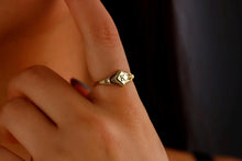 Load image into Gallery viewer, Pinky Initial Ring by SilverGoldandRose - Personalized Elegance in Dazzling Pink