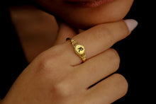 Load image into Gallery viewer, Rose Gold Initial Ring | Personalized 14K Charm for Unique Self-Expression