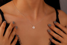 Load image into Gallery viewer, Personalized Dainty Silver Monogram Necklace