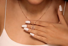 Load image into Gallery viewer, Gold Initial Necklace with CZ Stone | Unique Beaded Ball Chain Monogram Jewelry