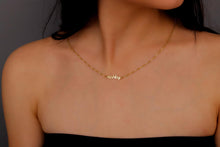 Load image into Gallery viewer, Gold Tiny Name Necklace | Dainty Personalized Jewelry with Box Chain | Unique Nameplate Gift in Silver
