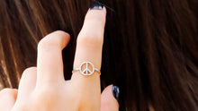 Load image into Gallery viewer, Vibrant Peace Sign Rings - Embrace Your Unique Style with a Bold Statement