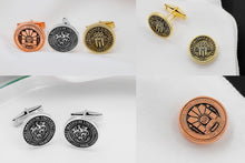 Load image into Gallery viewer, Personalized College Cufflinks in 925 Sterling Silver