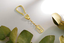 Load image into Gallery viewer, Bold Name Keychain - Customizable 925 Sterling Silver with Gold Accents - Dainty &amp; Unique Gift for Loved Ones