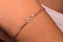 Load image into Gallery viewer, Heartfelt Creations 14K Gold Intertwined Initials Bracelet - Customizable Couple Jewelry with Interlocking Letters